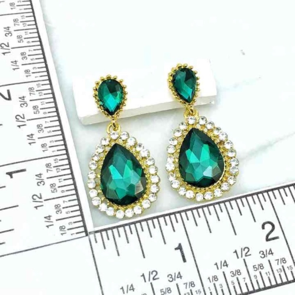 Crystal Rhinestone Earrings e2 - Picture 6 of 6